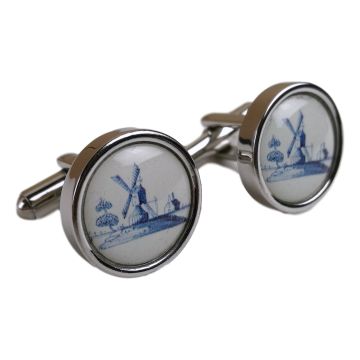 Manchetknopen Hollandse Molen in cadeaudoosje. 