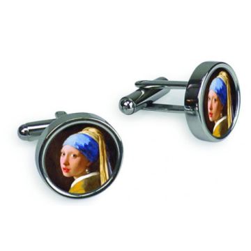 Cufflinks Girl with Pearl in giftbox 