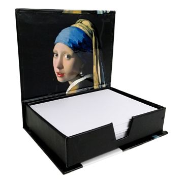 Notepad / Memobox "Girl with Pearl"