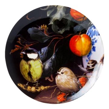 Wandbord "De Koolmees in Stilleven", 20 cm