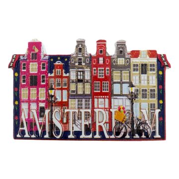 Kleurrijke Grachtenpanden Magneet 
