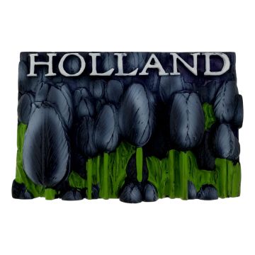 Black Tulips Magnet Holland - 3D