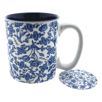 Mok "Vogels in Delfts blauw"