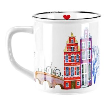 Retro mok Amsterdam Huisjes Brug