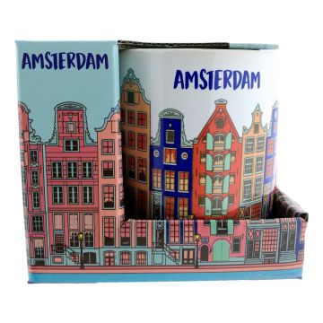 Mok Houses of Amsterdam (Pastel Blauw)