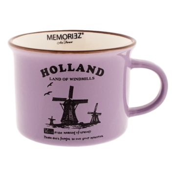 Mok Memoriez - Hollandse Molens - Paars - Klein