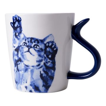 Mok Kattenstaart – Delfts Blauw 
