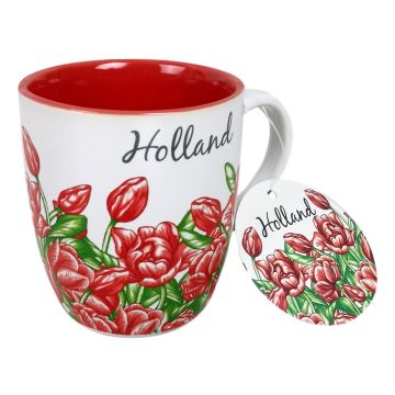 Koffiekopje "rode tulpen"