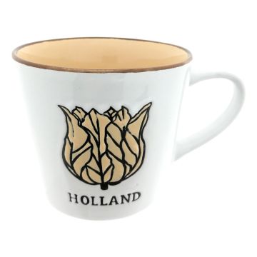 Mok Tulp Holland Wit/Zalm