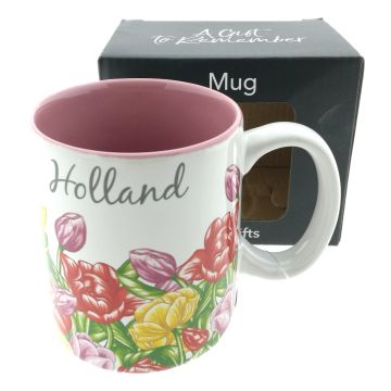 Mok met Kleurrijke Tulpen