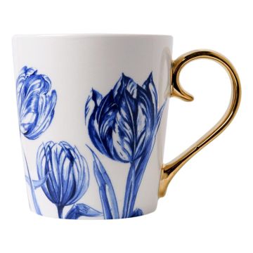 Mok Delft Blauwe Tulpen Goud