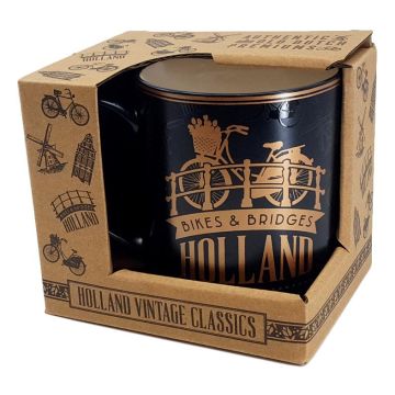Mok Vintage Holland "Molen" Goud