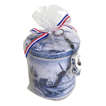 Stroopwafels in blik "Molens" Groot, cadeau