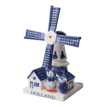Molen met kussend paar, 17 cm 