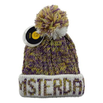 Robin Ruth Amsterdam Pompon Muts Paars/Multi