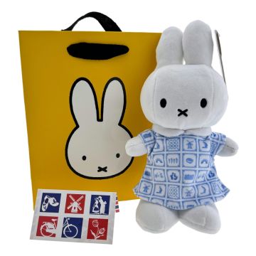Miffy Delft Blue - 23 cm with gift bag