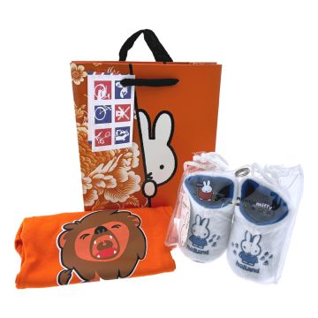 Baby Romper "Oranje Leeuw" Cadeauset met slofjes