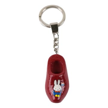 Red Keychain "Miffy in Blue Farm Blouse" , 4cm