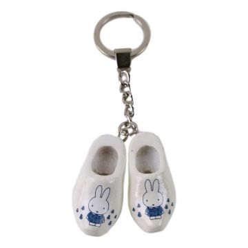Double white clog keychain "Miffy in field" , 4cm
