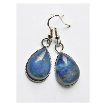 Druppel oorbellen Lapis Lazuli 18x13mm