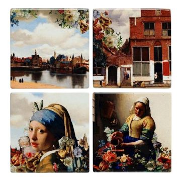 Coasters Vermeer (ceramic), 4 pieces
