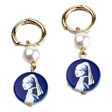 Earrings Girl with Pearl Goldcolored