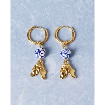 Oorbellen Klompen - Bedel - Goud - 4 cm