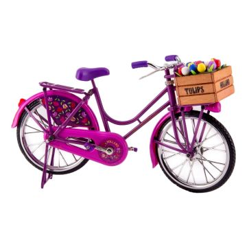 Fiets "Roze en Paars met Tulpen"