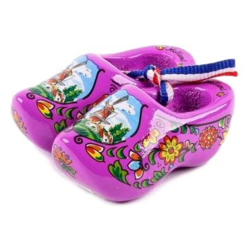 Set wooden clogs 6 cm, Purple