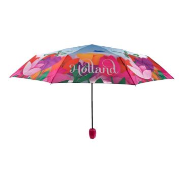 Paraplu Tulpen met molens - Fuchsia