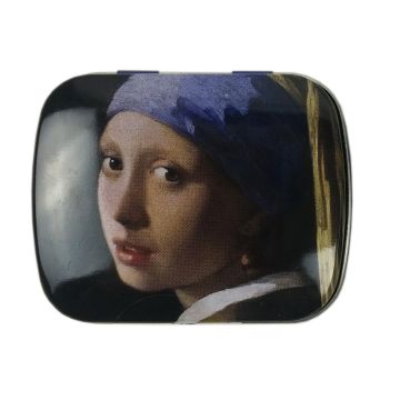 Mints in tin, Girl with Pearl, Vermeer