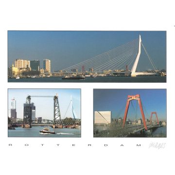 Postkaart "Rotterdam Drie Bruggen"