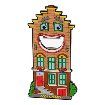 Bottle opener/fridgemagnet "Canalhouse, Holland"