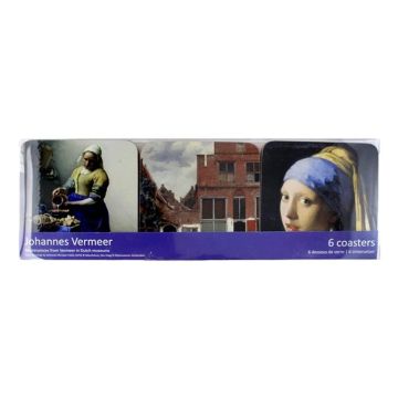 Coasters masterpieces by Vermeer, set of 6 