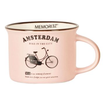Mok Memoriez - Amsterdamse Fiets - Mat Roze- Klein