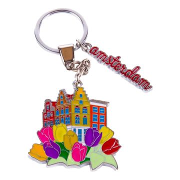 Amsterdam Sleutelhanger – Kleurrijk