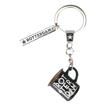 Sleutelhanger Mokje Rotterdam / Zwart