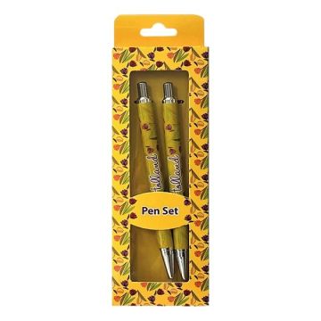 Set of 2 pens - Yellow Tulips