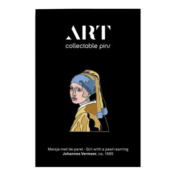 Lapel Pin Metal Vermeer Girl with Pearl