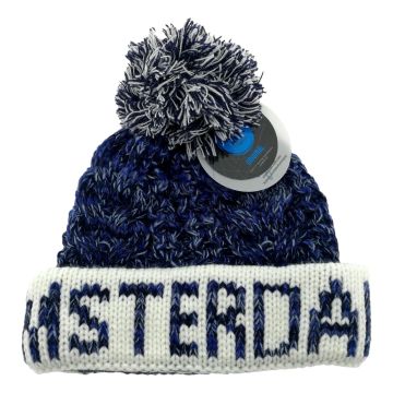 Pompon Muts Amsterdam - Blauw / Navy