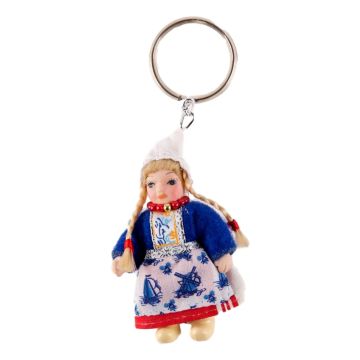 Sleutelhanger "Meisje in Blauw Kostuum"