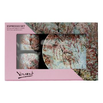 Espresso Set - Vincent van Gogh  - Pink Peach Trees