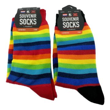 Paar Regenboog Sokken - Heren 40-46