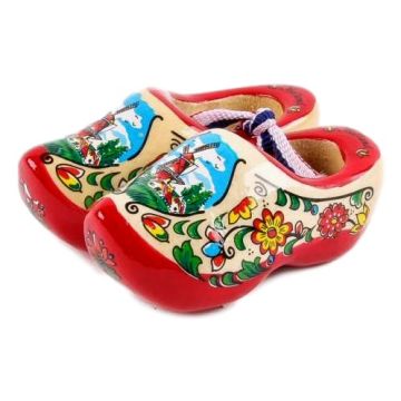 Set wooden clogs 6 cm, Red Sole
