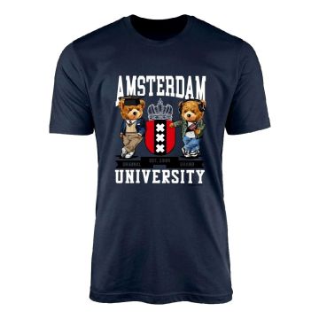 Unisex T-Shirt Amsterdam Bear University Blue 