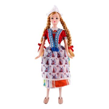 Pop Sandy in Hollandse Klederdracht - Rood, 30cm