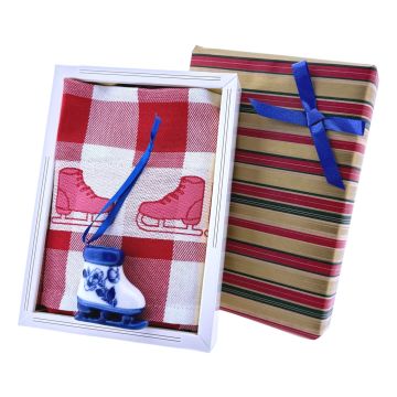 Tea towel gift Winter Ice Skating