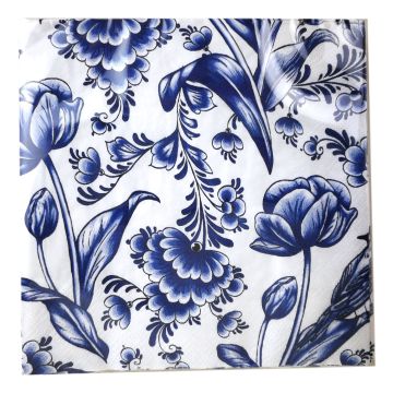 Servet "Blauwe Bloemen"