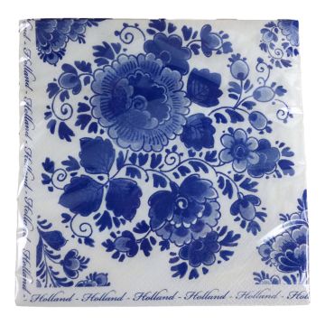 Servetten Delfts blauwe bloem