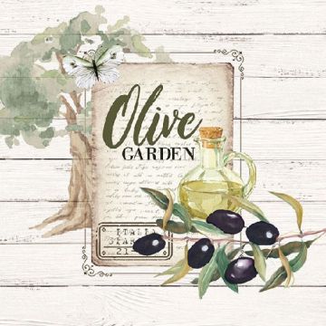 Pakje Servetten "Olijf tuin" (20 stuks)